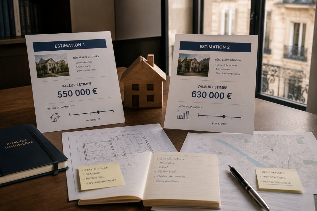 Pourquoi estimation immobilière différente