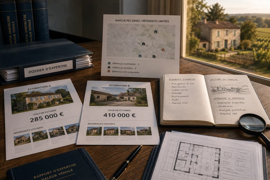 expert immobilier en Nouvelle-Aquitaine analysant un bien atypique hors métropole