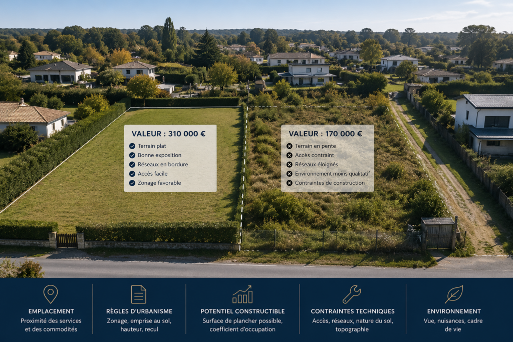 deux terrains constructibles avec potentiel différent à Bordeaux