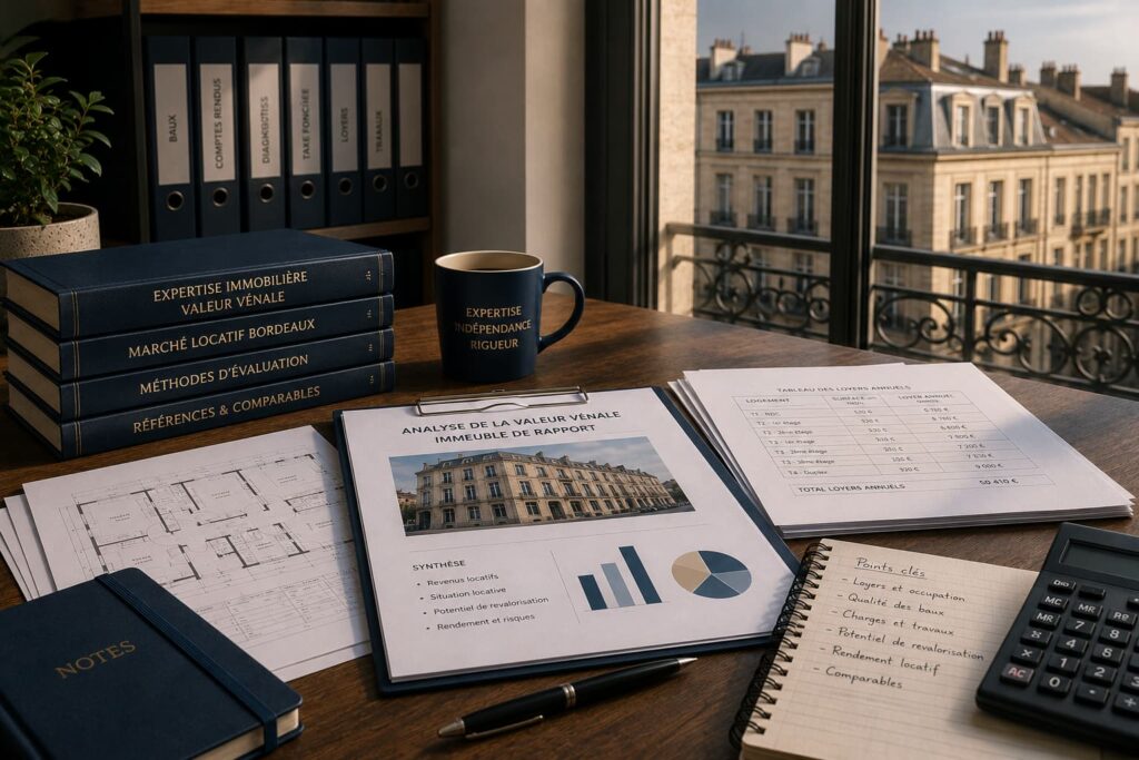 Deux immeubles de rapport situés à Bordeaux illustrant l'impact des loyers et des baux sur la valeur d'un immeuble locatif.